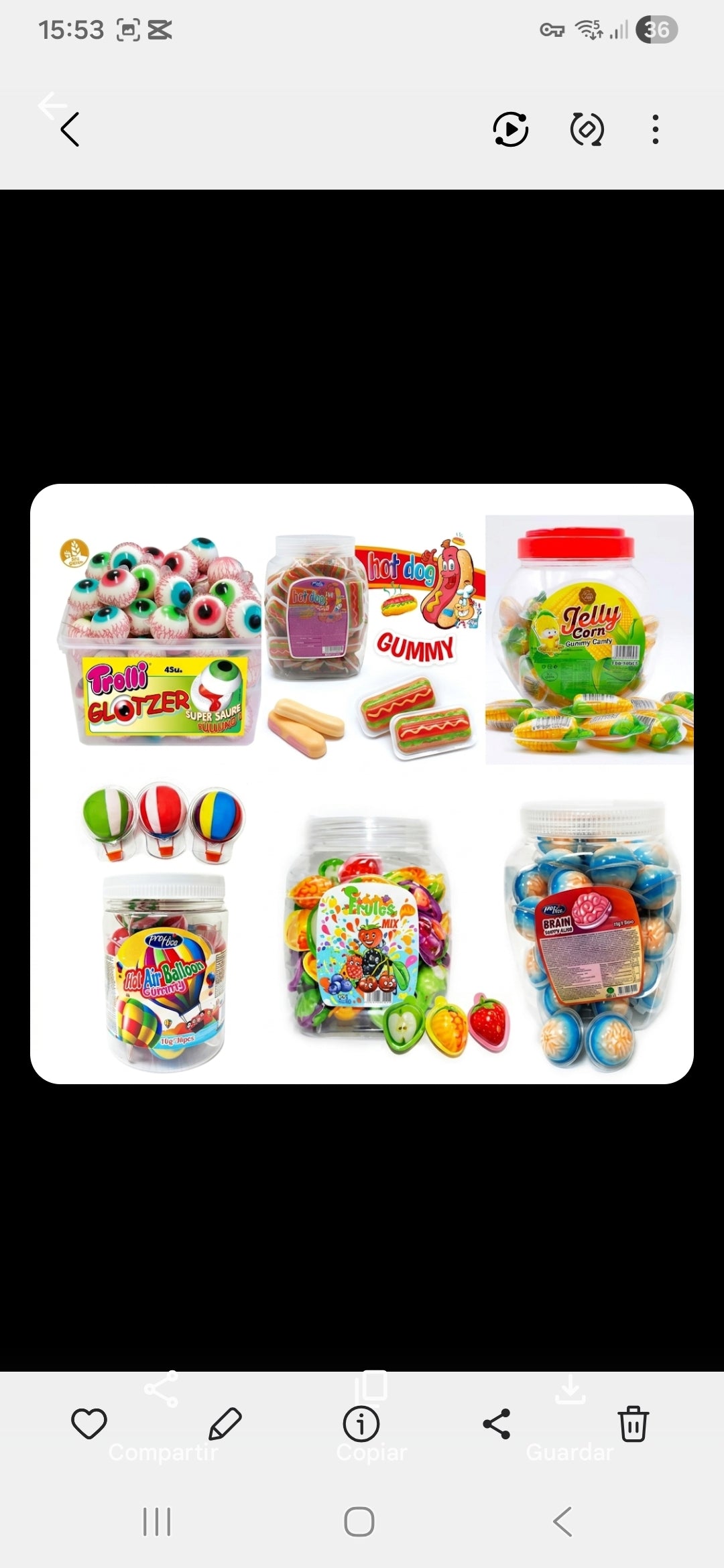 Golosinas pack de 6 unidades