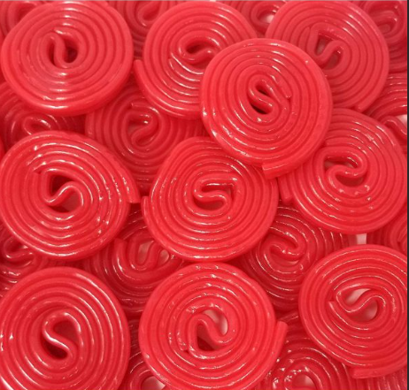 Regaliz discos rojos unidad