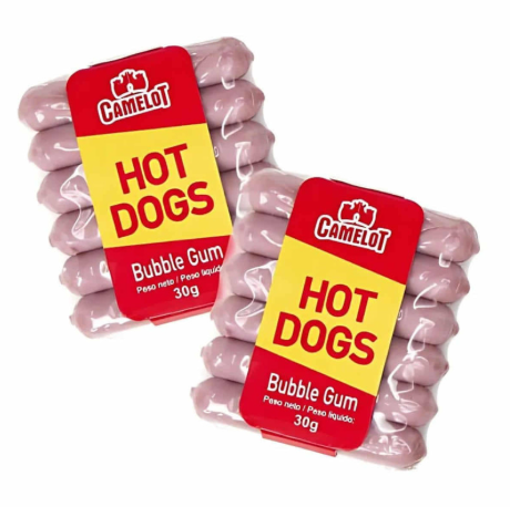Hot dogs bubble gum