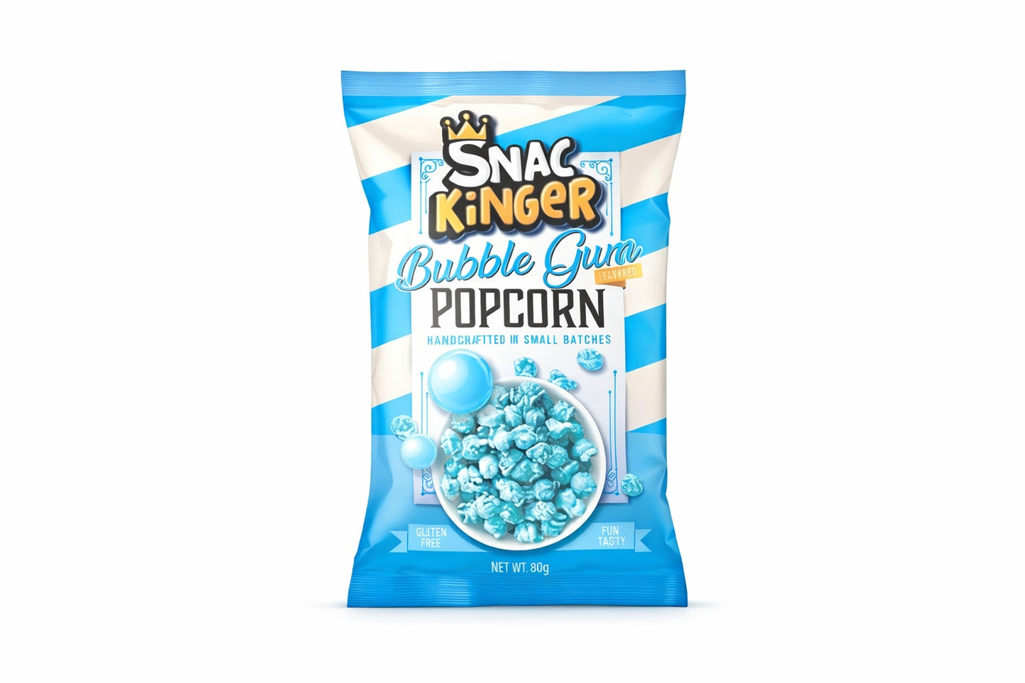 Snac kinger pop corn - bubble Gum - 80 g